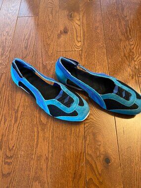 New blue suede runners size 8